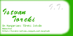 istvan toreki business card